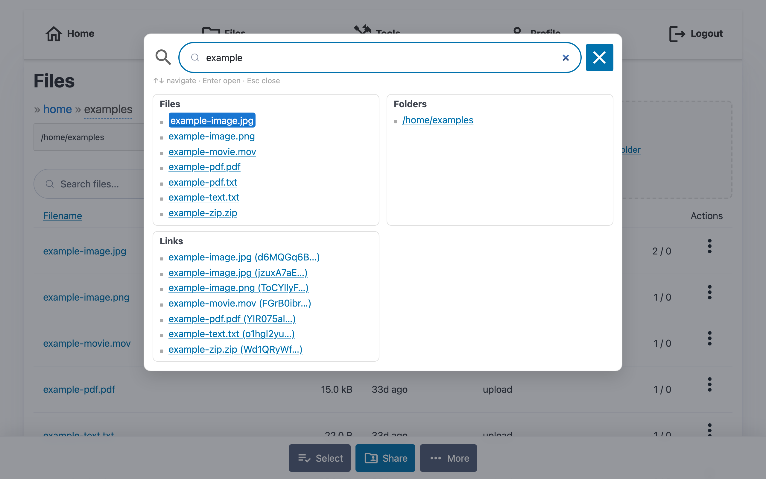 Quick Search (Cmd+K)